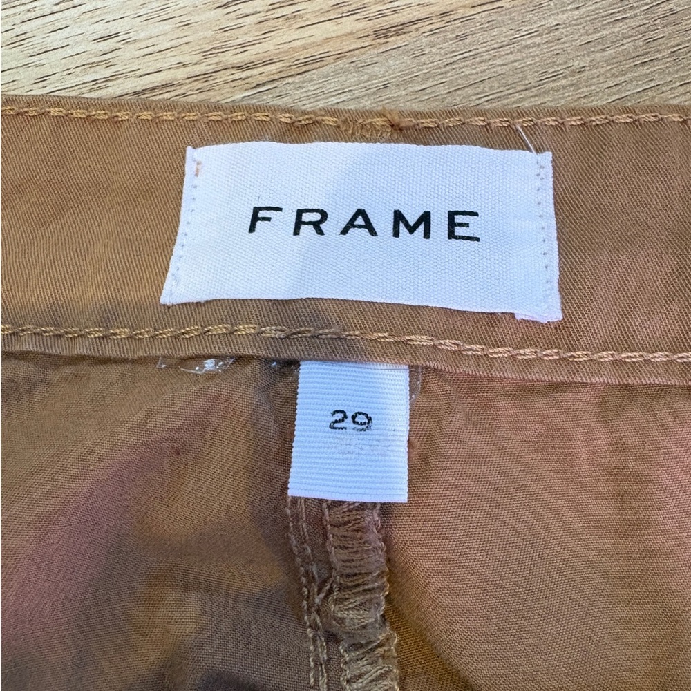 Frame Pleat Front Wide Leg Camel Chinos/Pants - Picture 15 of 16